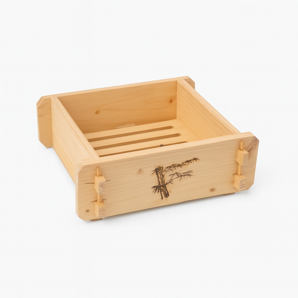Bamboo wood steamer crate