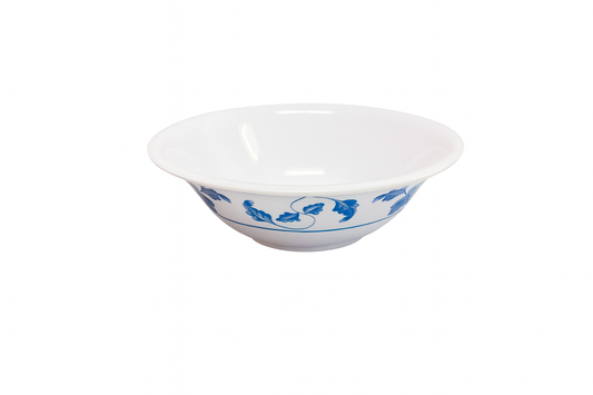 Round Melamine Bowl with Blue Lotus