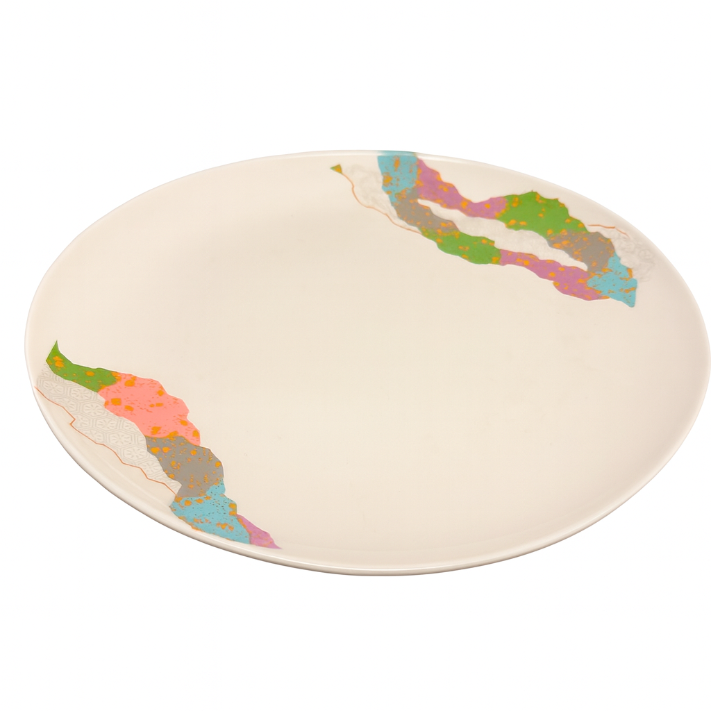 Rainbow colored Malamine Plate