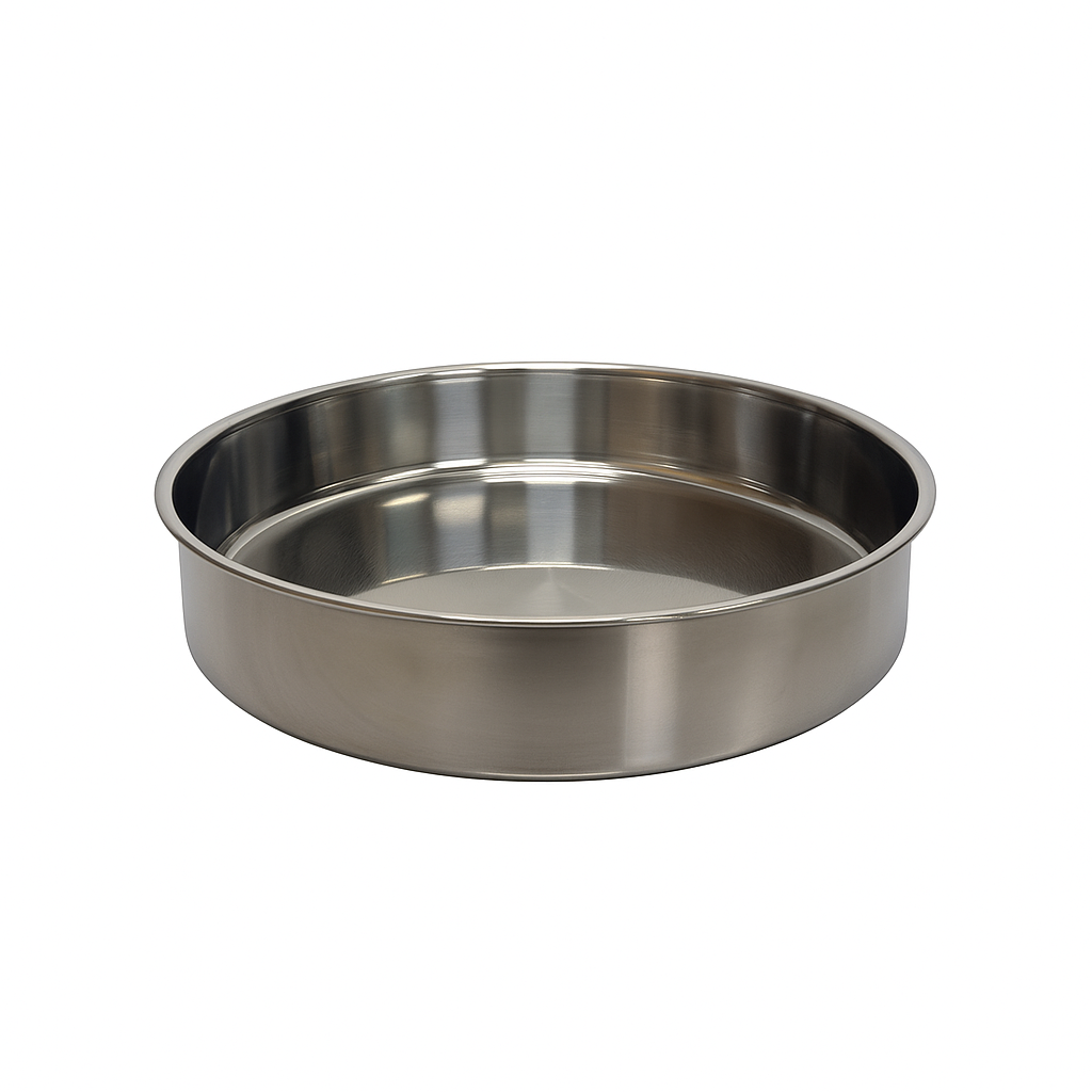 Round stainless steel pan